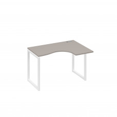 Стол 120 эргономичный правый Классика каркас QUATTRO мокко премиум / металлокаркас белый А4 Б4 032 МП