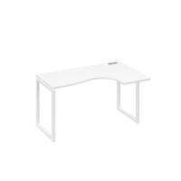 Стол металлокаркас QUATTRO эргономичный правый "Классика" белый премиум / металлокаркас белый А4 Б4 034 БП