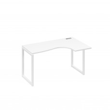 Стол металлокаркас QUATTRO эргономичный правый "Классика" белый премиум / металлокаркас белый А4 Б4 034 БП