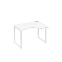 Стол эргономичный правый на каркас QUATTRO Классика белый премиум / металлокаркас белый А4 Б4 042 БП