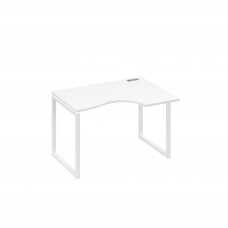 Стол эргономичный правый на каркас QUATTRO Классика белый премиум / металлокаркас белый А4 Б4 042 БП