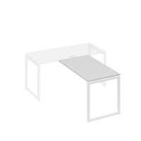 Брифинг-приставка на металлокаркасе QUATTRO серый / металлокаркас белый А4 Б4 074 СЕ