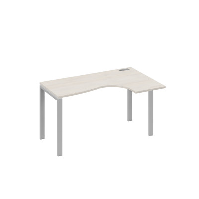 Стол правый "Классика" эргономичный на металлокаркасе UNO дуб / металлокаркас серый А4 С1 034 ДШ