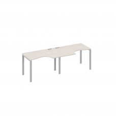 Рабочая станция опоры UNO (2х120) столы Классика дуб / металлокаркас серый А4 С1 041-2 ДШ