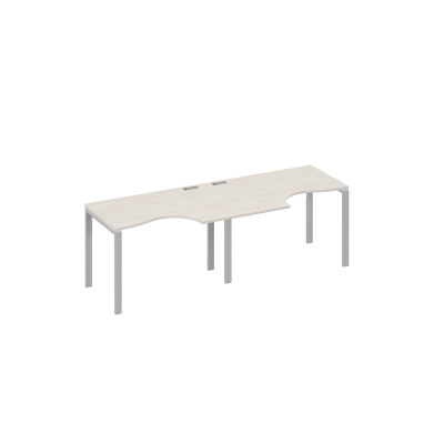 Рабочая станция опоры UNO (2х120) столы Классика дуб / металлокаркас серый А4 С1 041-2 ДШ