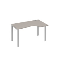 Стол металлокаркас UNO эргономичный правый "Классика" мокко премиум / металлокаркас серый А4 С1 044 МП