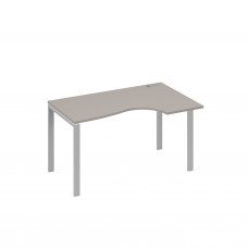Стол металлокаркас UNO эргономичный правый "Классика" мокко премиум / металлокаркас серый А4 С1 044 МП