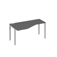 Стол левый "Техно" эргономичный на металлокаркасе UNO антрацит премиум / металлокаркас серый А4 С1 055 АР