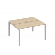 Рабочая станция на каркасе UNO столы 2х140 дуб скандинавский / металлокаркас серый А4 С1 171 ДК