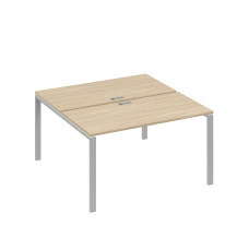 Рабочая станция на металлокаркасе UNO (2х140) дуб скандинавский / металлокаркас серый А4 С1 174 ДК