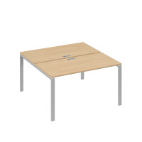 Рабочая станция на металлокаркасе UNO (2х140) натуральный дуб / металлокаркас серый А4 С1 174 НД