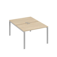 Станция рабочая 2х120 на металлокаркасе UNO дуб скандинавский / металлокаркас серый А4 С1 176 ДК