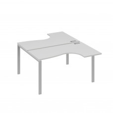 Рабочая станция (2х140) опоры UNO столы Классика серый / металлокаркас серый А4 С1 181 СЕ