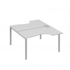 Рабочая станция (2х140) каркас UNO со столами Классика серый / металлокаркас серый А4 С1 184 СЕ