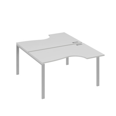 Рабочая станция (2х140) каркас UNO со столами Классика серый / металлокаркас серый А4 С1 184 СЕ