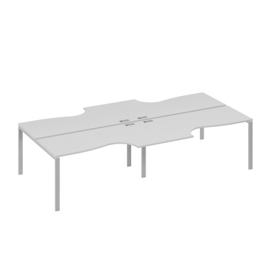 Рабочая станция опоры UNO (4х160) столы Классика серый / металлокаркас серый А4 С1 185-2 СЕ