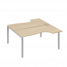 Станция на каркасе UNO (2х160) столы Классика дуб скандинавский / металлокаркас серый А4 С1 185 ДК