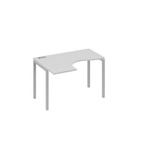 Стол левый "Классика" эргономичный на металлокаркасе DUE серый / металлокаркас серый А4 С2 031 СЕ