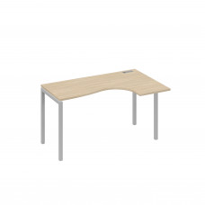 Стол правый "Классика" на металлокаркасе DUE эргономичный дуб скандинавский / металлокаркас серый А4 С2 034 ДК