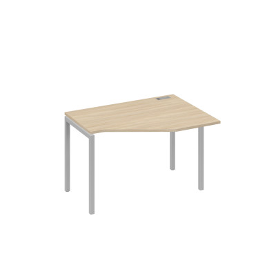 Стол правый "Техно" эргономичный на металлокаркасе DUE дуб скандинавский / металлокаркас серый А4 С2 052 ДК