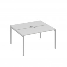 Рабочая станция на опорах DUE (2х140) серый / металлокаркас серый А4 С2 171 СЕ