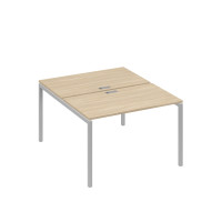 Рабочая станция на металлокаркасе DUE (2х120) дуб скандинавский / металлокаркас серый А4 С2 173 ДК