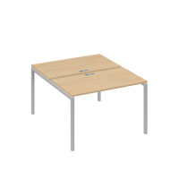 Рабочая станция на металлокаркасе DUE (2х120) натуральный дуб / металлокаркас серый А4 С2 173 НД