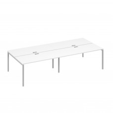 Станция рабочая 4х160 с металлокаркасом DUE белый премиум / металлокаркас серый А4 С2 175-2 БП