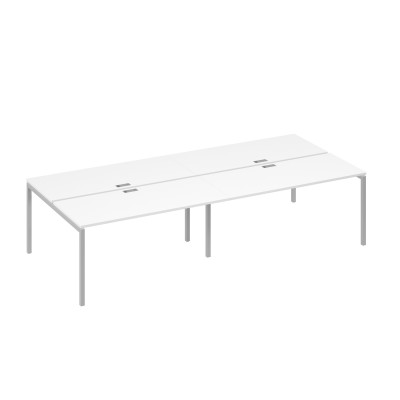 Станция рабочая 4х160 с металлокаркасом DUE белый премиум / металлокаркас серый А4 С2 175-2 БП