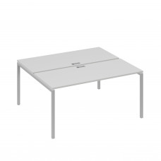 Станция офисная на каркасе DUE (2х160) серый / металлокаркас серый А4 С2 175 СЕ
