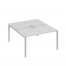 Рабочая станция 2х140 с металлокаркасом DUE серый / металлокаркас серый А4 С2 177 СЕ