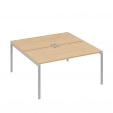 Рабочая станция (2х160) с металлокаркасом DUE натуральный дуб / металлокаркас серый А4 С2 178 НД