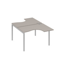 Рабочая станция столы Классика (2х120) каркас DUE мокко премиум / металлокаркас серый А4 С2 180 МП