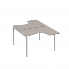 Рабочая станция столы Классика (2х120) каркас DUE мокко премиум / металлокаркас серый А4 С2 180 МП