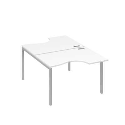 Рабочая станция каркас DUE столы (2х120) Классика белый премиум / металлокаркас серый А4 С2 183 БП