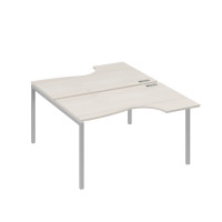 Рабочая станция металлокаркас DUE со столами (2х140) Классика дуб / металлокаркас серый А4 С2 184 ДШ