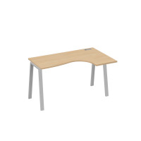 Стол эргономичный на металлокаркасе TRE правый "Классика" натуральный дуб / металлокаркас серый А4 С3 034 НД