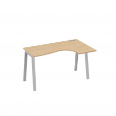 Стол эргономичный на металлокаркасе TRE правый "Классика" натуральный дуб / металлокаркас серый А4 С3 034 НД