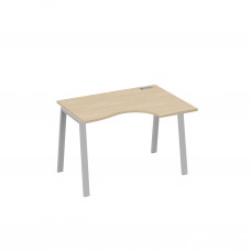 Стол на металлокаркасе TRE правый "Классика" эргономичный дуб скандинавский / металлокаркас серый А4 С3 042 ДК