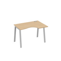 Стол на металлокаркасе TRE правый "Классика" эргономичный натуральный дуб / металлокаркас серый А4 С3 042 НД