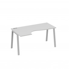 Стол эргономичный левый "Классика" на металлокаркасе TRE серый / металлокаркас серый А4 С3 045 СЕ
