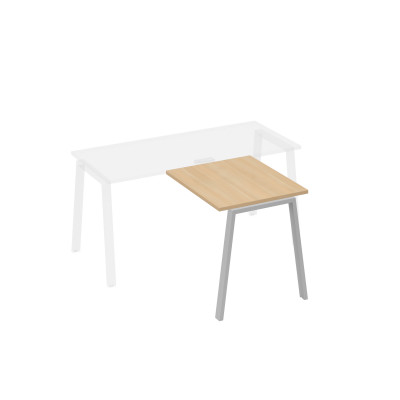 Брифинг-приставка на опорах TRE натуральный дуб / металлокаркас серый А4 С3 073 НД