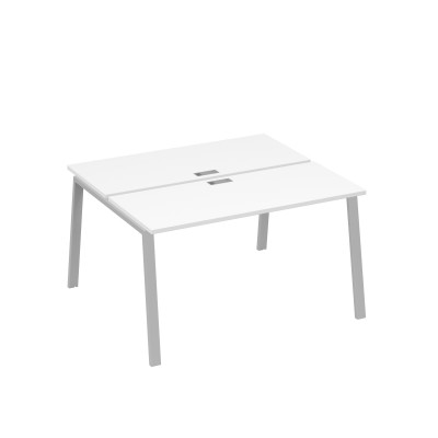 Станция 2х140 с опорами TRE офисная белый премиум / металлокаркас серый А4 С3 171 БП