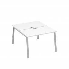 Рабочая станция 2х120 с металлокаркасом TRE белый премиум / металлокаркас серый А4 С3 173 БП