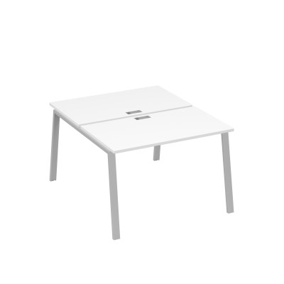 Рабочая станция 2х120 с металлокаркасом TRE белый премиум / металлокаркас серый А4 С3 173 БП