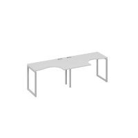 Рабочая станция столы Классика опоры QUATTRO (2х120) серый / металлокаркас серый А4 С4 031-2 СЕ