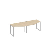 Рабочая станция (2х120) каркас QUATTRO столы Техно дуб скандинавский / металлокаркас серый А4 С4 051-2 ДК