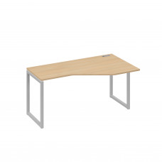 Стол "Техно" металлокаркас QUATTRO эргономичный правый натуральный дуб / металлокаркас серый А4 С4 056 НД