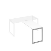 Брифинг-приставка металлокаркас QUATTRO белый премиум / металлокаркас серый А4 С4 072 БП