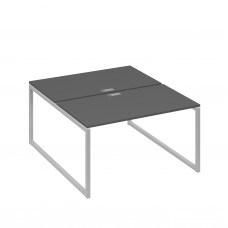 Рабочая станция QUATTRO (2х140) опоры металлокаркас антрацит премиум / металлокаркас серый А4 С4 177 АР